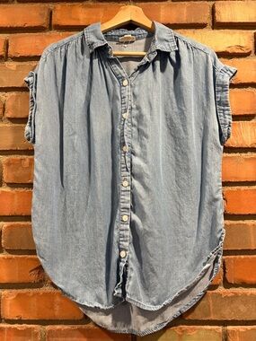 a.n.a Light Blue Denim Shirt
